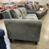 Dark Grey 3 Seat Sofa with Tuft Cushion Detail