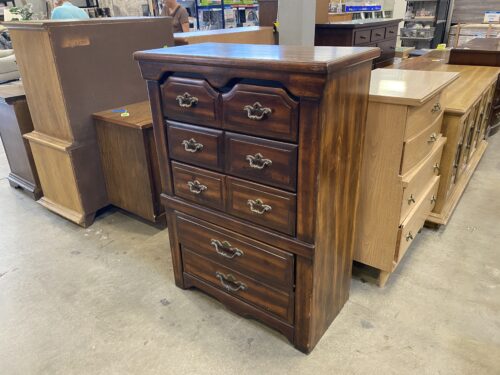Wood 5 Drawer Tallboy Dresser
