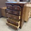 Wood 5 Drawer Tallboy Dresser