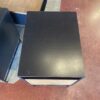Black Oak Soft Close Nightstand with Natural Wood Door