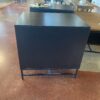 Black Oak Soft Close Nightstand with Natural Wood Door