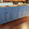 82"W Vanity with Soft Close Drawers in Stormy Blue