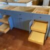 82"W Vanity with Soft Close Drawers in Stormy Blue