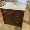 37.25"W Dark Brown Single Sink Vanity
