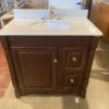 37.25"W Dark Brown Single Sink Vanity