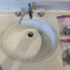 37.25"W Dark Brown Single Sink Vanity