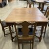 Vintage Wood Dining Table with 4 Chairs