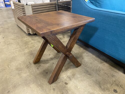 X-Leg Wood Side Table