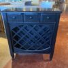 Credenza with Wine Rack Storage in Black