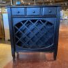 Credenza with Wine Rack Storage in Black