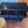 Credenza with Wine Rack Storage in Black