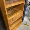 Vintage Wood Bookcase with Glass Cabinet