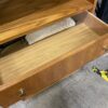 Vintage Wood Bookcase with Glass Cabinet