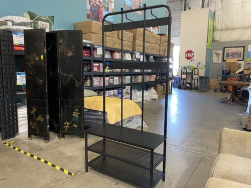 Black Hallway Tree with Bench Seat