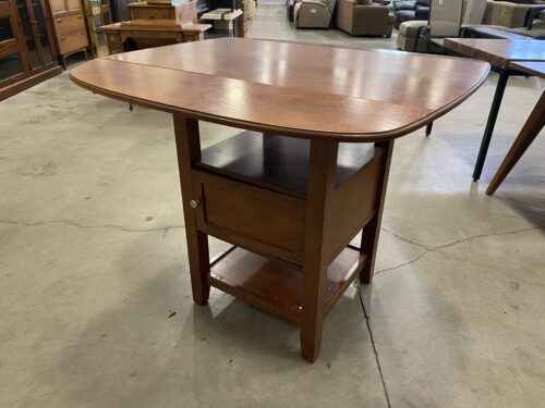 Drop Leaf Bistro Table with Cabinet