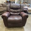 Black Cherry Leather Recliner with Grommet Details