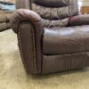 Black Cherry Leather Recliner with Grommet Details