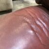 Black Cherry Leather Recliner with Grommet Details