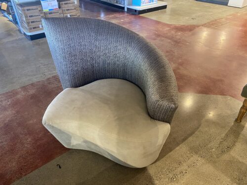 WEIMAN Vladimir Kagan Style Curved Sculptural Swivel Chair - Left Point