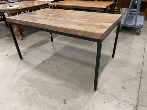 Wood Dining Table with Metal Legs