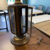 Vintage MCM Glass Cabinet Candelabra Table Lamp
