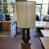 Vintage MCM Glass Cabinet Candelabra Table Lamp