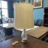 Vintage Etched Glass Jug Table Lamp
