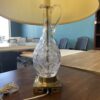 Vintage Etched Glass Jug Table Lamp
