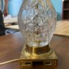 Vintage Etched Glass Jug Table Lamp