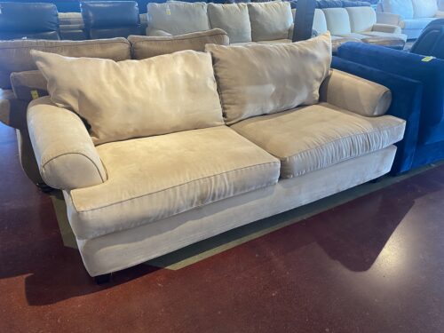 Traditional Tan 88" Cozy Couch