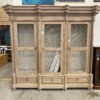 COLLECTED BY SCHWUNG Large Unfinished Display Cabinet with Wire Paneled Doors