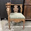 Antique Hand Carved Ornate Cherub Corner Chair