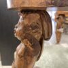Antique Hand Carved Ornate Cherub Corner Chair