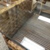 Dark Wicker Open Coffee Table w/ Glass Top