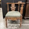Antique Hand Carved Ornate Corner Chair