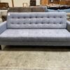 Dark Grey Tufted Long Cushion Couch
