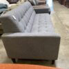 Dark Grey Tufted Long Cushion Couch