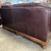 CLASSIC LEATHER Maroon Tufted Loveseat w/ Nailhead Trim