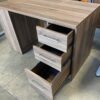 Walnut Veneered Desk with 3 Drawers