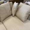 Light Khaki Sectional with Pullout Sleeper and Storage Chaise