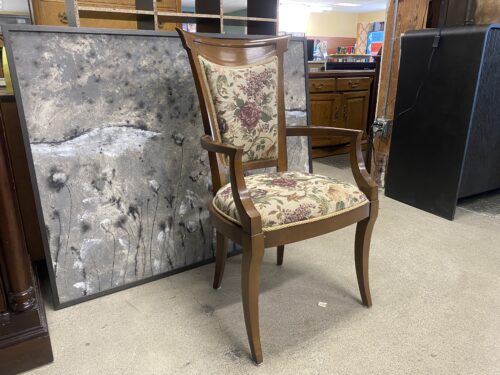 Floral Cushion Dinning Room Chair w/ Armrest