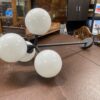 Circular Bulb Light Fixture w/ Black Bar