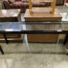 Vintage Black and Gold Glass Top Sofa Table