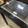 Vintage Black and Gold Glass Top Sofa Table