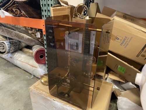 Hexagon Smoked Plexi Glass Chandelier