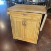 Rolling Butcher Block Kitchen Cart with Storage and Drop Leaf