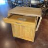 Rolling Butcher Block Kitchen Cart with Storage and Drop Leaf