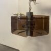 Hexagon Smoked Plexi Glass Chandelier