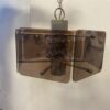 Hexagon Smoked Plexi Glass Chandelier
