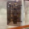 Rectangular Smoked Plexi Glass Chandelier
